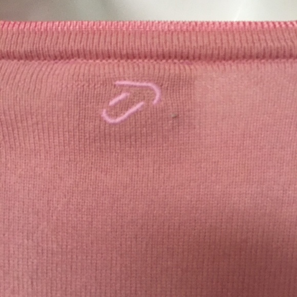 Ian Poulter Design Sweater V Neck Pullover Size M Pink 100% Merino Wool - Picture 3 of 7